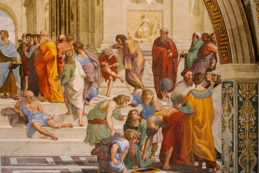 pintura-al-fresco-la-escuela-de-atenas-rafael-el-vaticano
