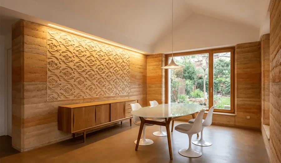 tecnicas-tradicionales-construccion-interiorismo-contemporaneo-comedor-esgrafiado